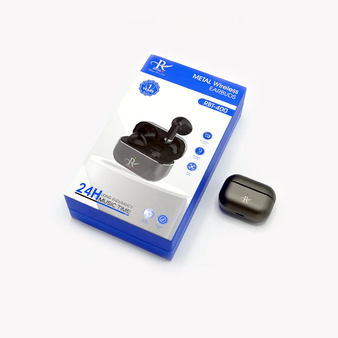 RBT-400 Metal Earbuds | 24H Long-Lasting Wireless Audio