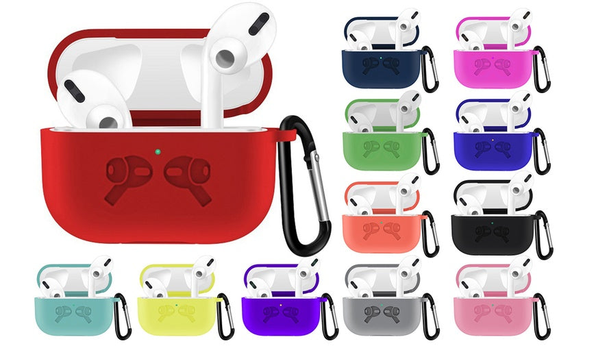 High Quality AirPods Case With Clip Airbuds Airdots Soft Silicon Cover For Airpod Pro & Airpod Pro 2 - (Only Case) (Mix Random Color)