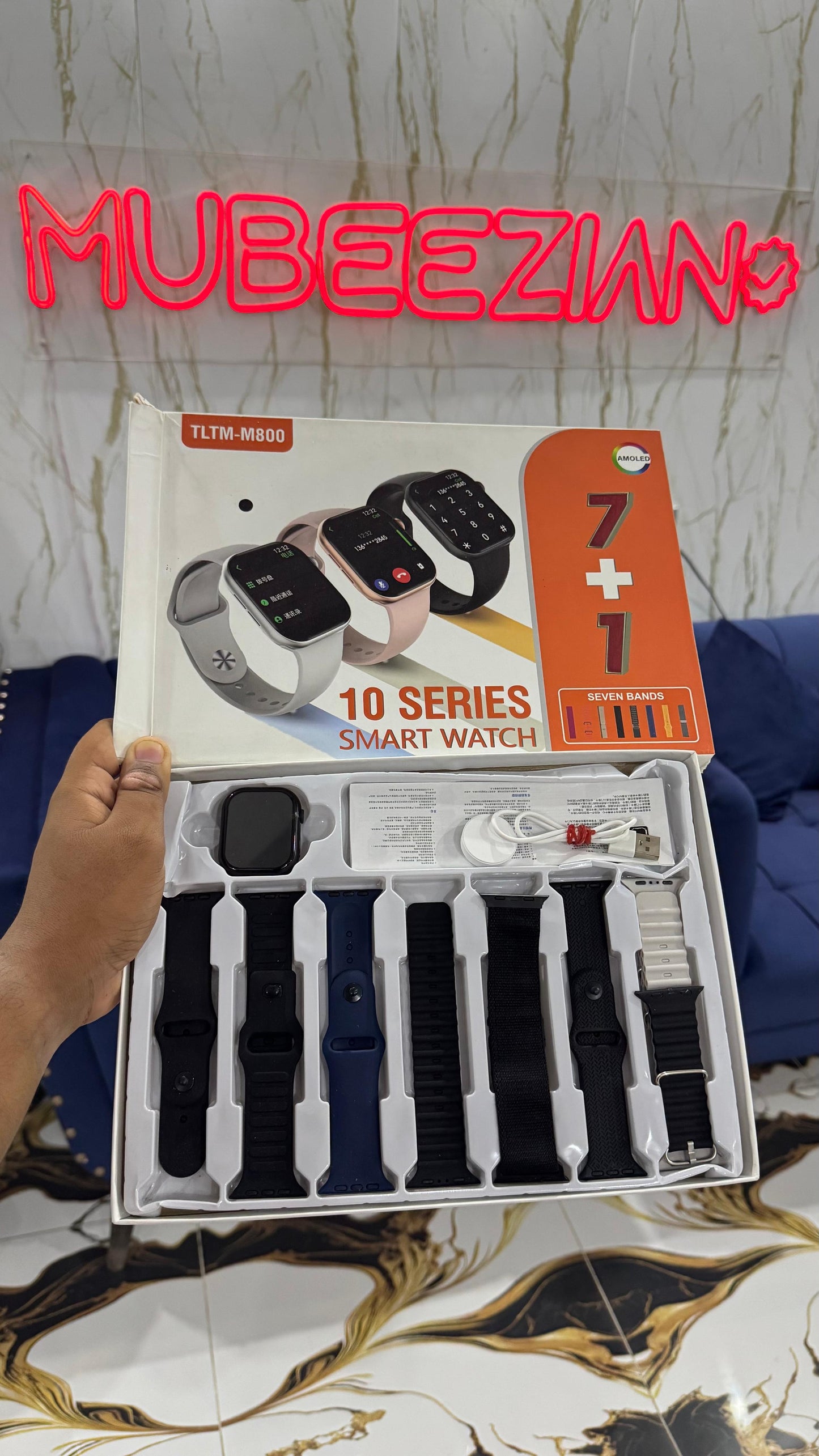 Ultra Smart Watch With 7 Straps